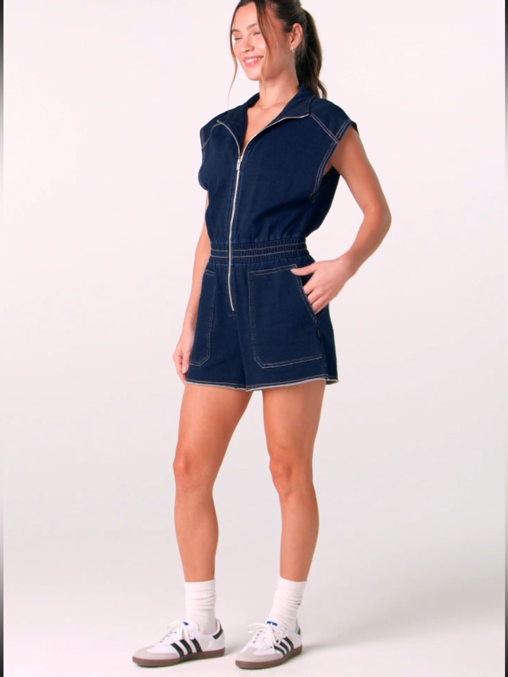 Fabletics Terry Short Romper - Picture 1 of 5